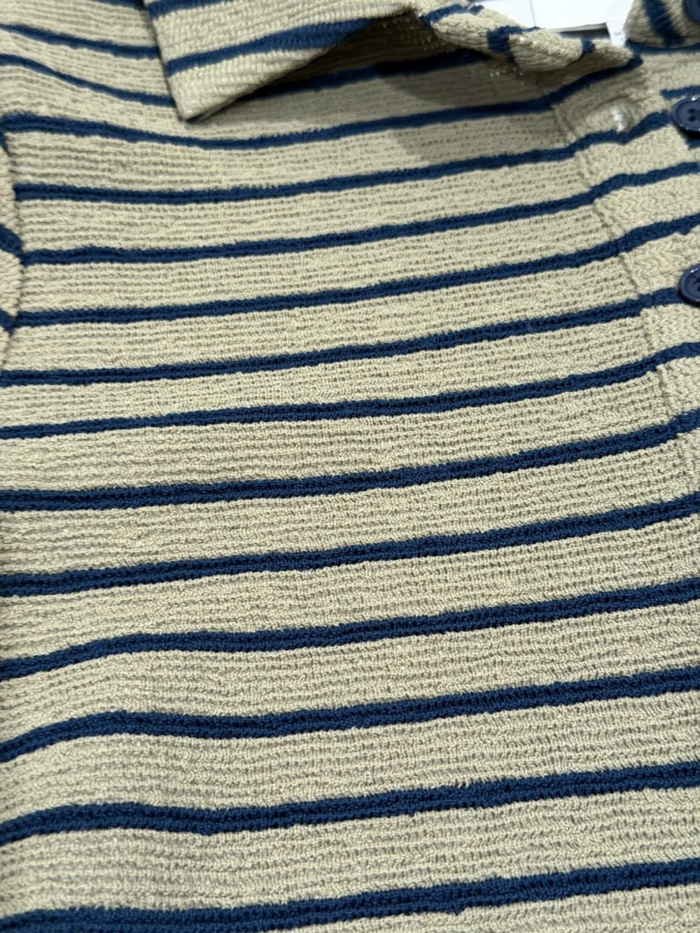 Reformation Striped Textured Polo Dress Size Medium - Picture 4 of 5